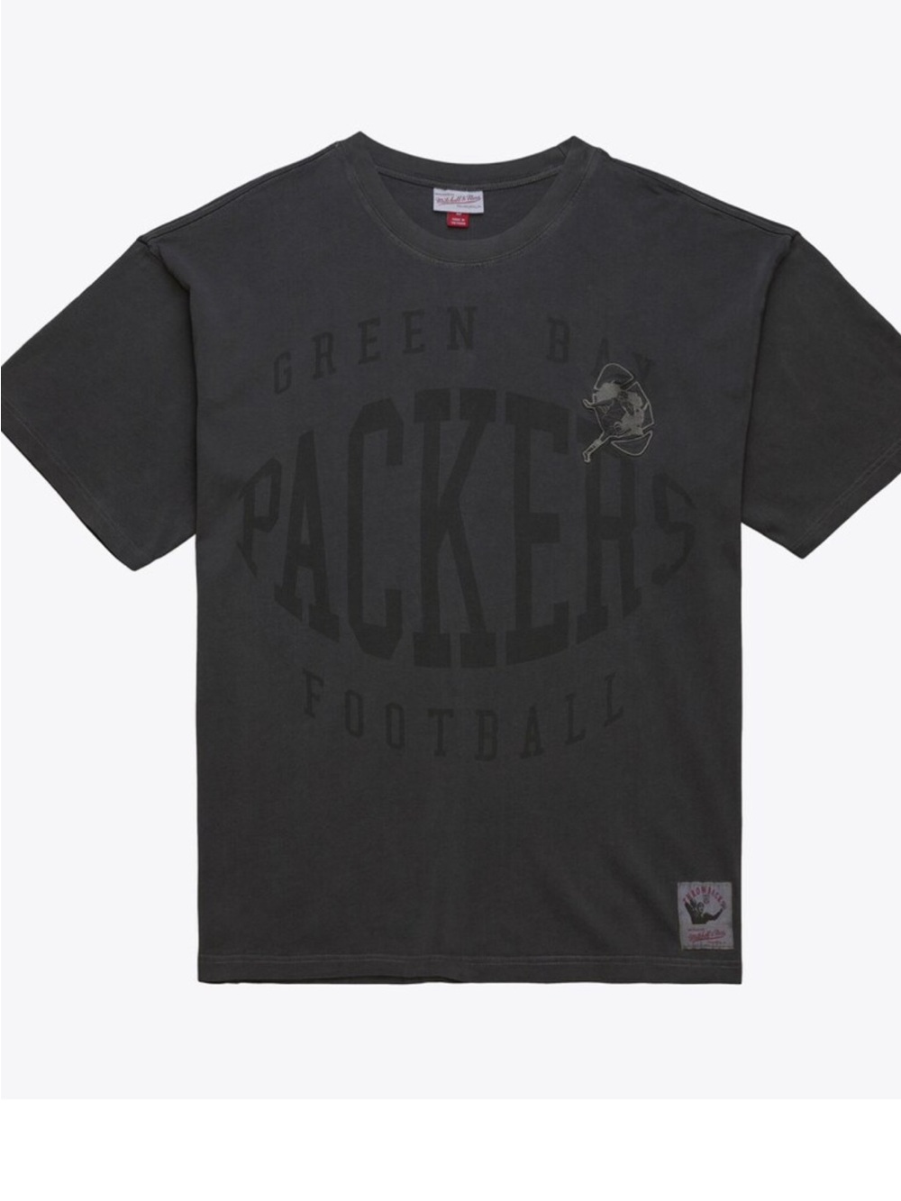 Mitchell & Ness Black and Gray Throwbacks Patch Tee